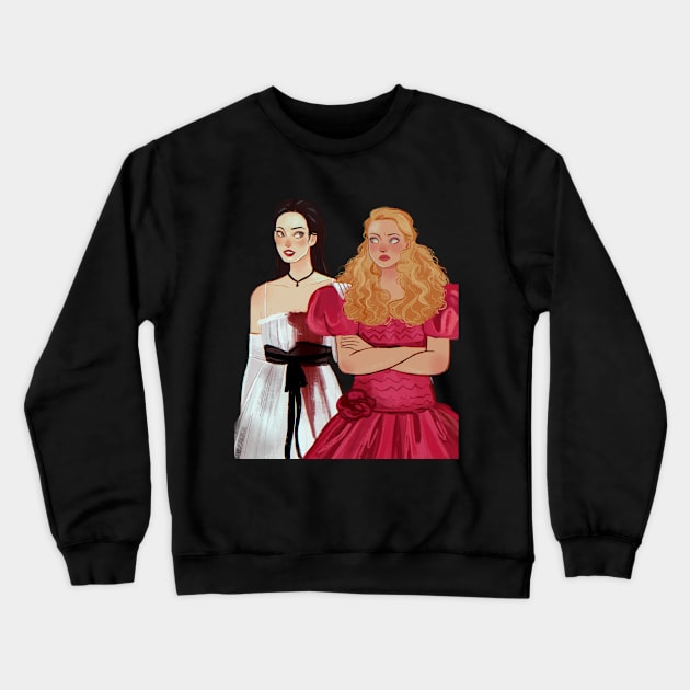 Jennifer and Needy Crewneck Sweatshirt by curiousquirrel